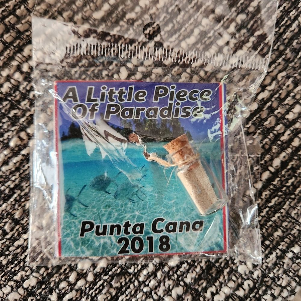 Punta Cana sand in a bottle souvenir magnet